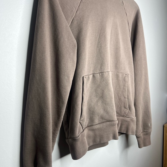 Everlane Hoodie Women’s XS Brown Pullover Sweatshirt Terry Organic Cotton - Picture 3 of 9